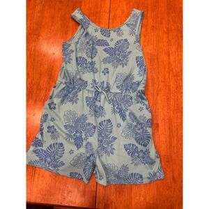 Wonder Nation girls Plus Size Xxl 18 Blue Floral Romper Plus size